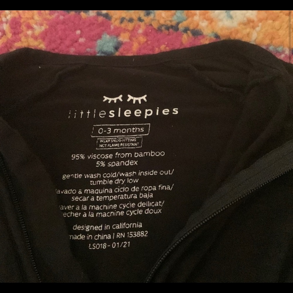 New Listing Little Sleepies PJ’s black